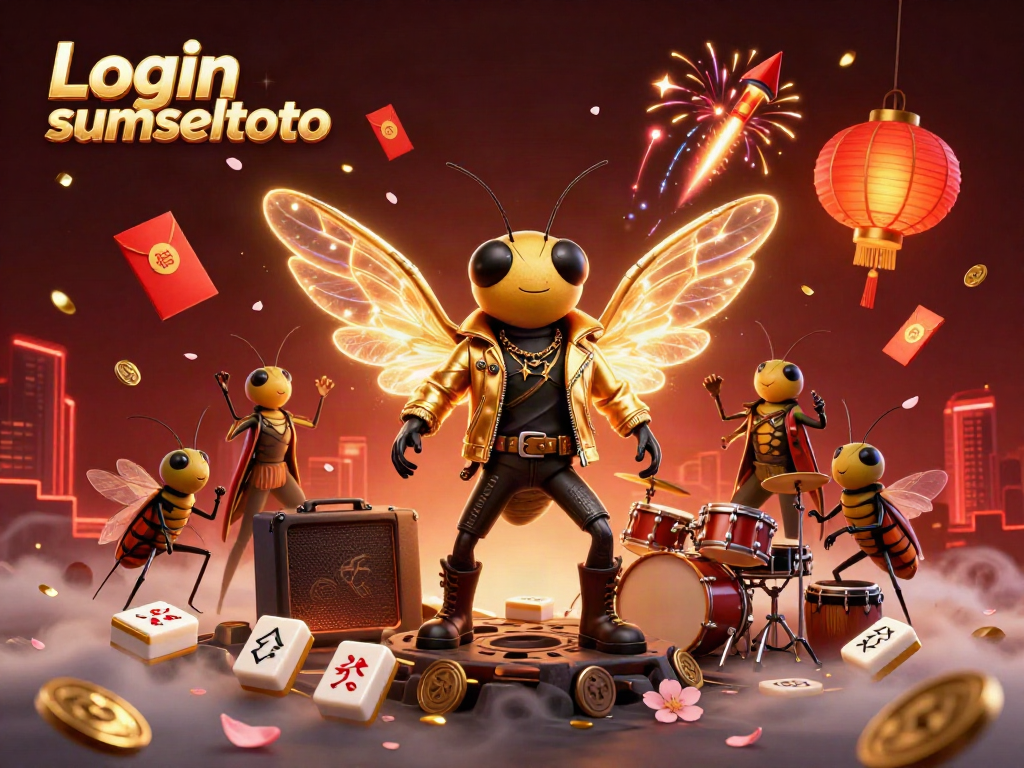 Join the action at Login sumseltoto with this vibrant illustration showcasing dynamic casino elements and lively characters.